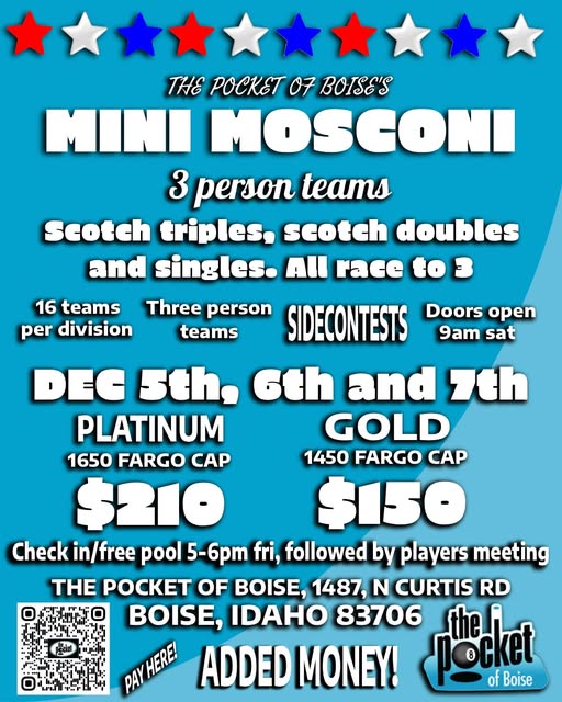 Tournament flyer / rules image